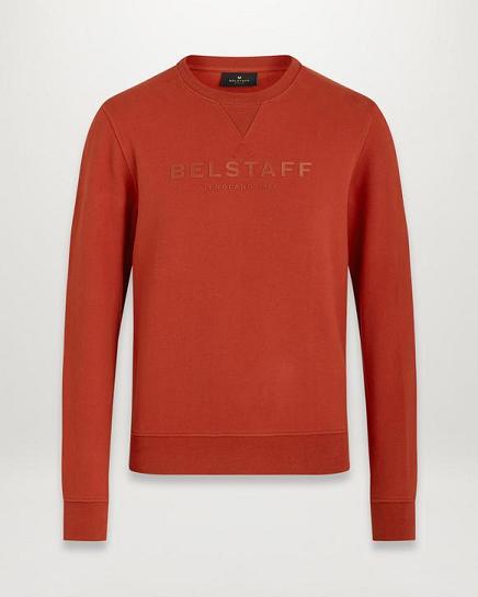 Pull Belstaff Homme 1924 Rouge Coton Polaire France FU2407695